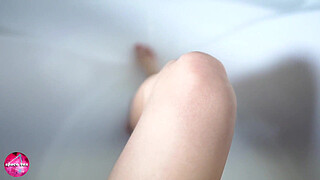 Orgasm Under Running Water in the Bathroom - Amateur Solo