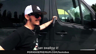 BUMS BUS - The tattooed German Lady Kinky Cat has hot sex in traffic