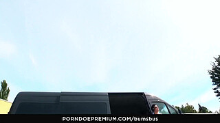 BUMS BUS - The tattooed German Lady Kinky Cat has hot sex in traffic