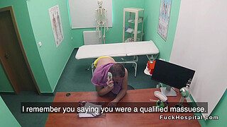 Doctor rims and fucks big ass nurse