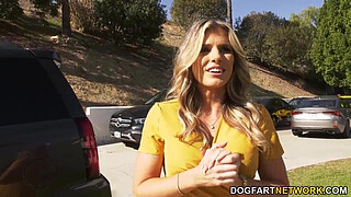 Cory Chase's first interracial blowbang