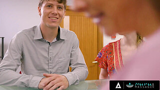 NURU MASSAGE - Busty Masseuse Chanel Preston Bangs The Stacked Shy Bunny Colby With Her Boyfriend