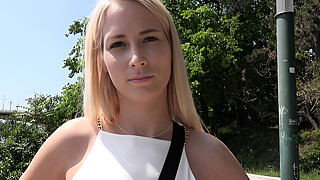 German Scout - Sexy PAWG Girl Sharon Pickup and Rough Eye Rolling Orgasm Casting Fuck