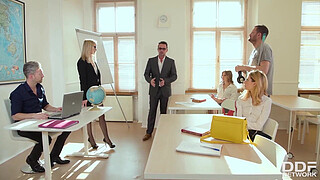 Extra Help After When Professors Have Orgy with Comely Coeds