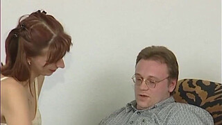 German casting couch - two guys fail to finish fucking the horny redhead