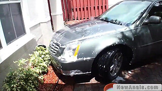 Slim blonde teen first time anal sex on huge dick