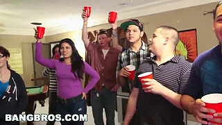 BANGBROS - Big pornstar party in dorms with Diamond Kitty and Luna Star