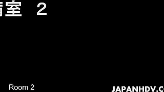 Japanese nurse, Reina Wamatsu rubs dick, uncensored