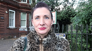 GERMAN SCOUT - SKINNY REDHEAD MATURE SCARLETT TALK TO FUCK AT STREET CASTING