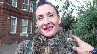 GERMAN SCOUT - SKINNY REDHEAD MATURE SCARLETT TALK TO FUCK AT STREET CASTING