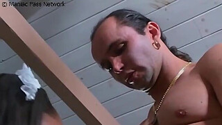 Lil Ass dressed in black maid uniform gets drilled