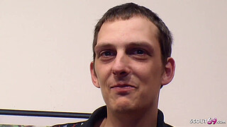 Stupid German Cuckold let his Anorexic slim wife Fuck old Stranger in Threesome