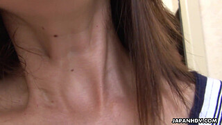 Mature Asian slut gets toyed and she sucks it