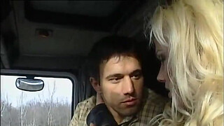 Amazing blonde fucked by trucker like a bitch!
