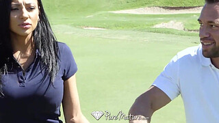 PureMature - Audrey Bitoni gets a hole-in-one with Johnny