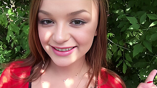 GERMAN SCOUT - REDHEAD DAPHNE ROUGH PUBLIC CASTING FUCK