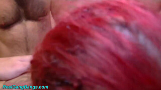 busty tattooed Milf party banged