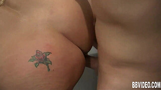 Fat german milf gets nailed in bathroom