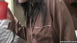 From pajama party to lesbian groupsex