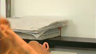 Redhead beauty fucked in the office by the always horny boss