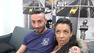 My new girlfriend filmed porn and now she wants to do it again Jesus' BIG BLACK COCK!!