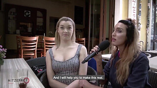 HITZEFREI Cute blonde finds random guy on street