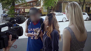 HITZEFREI Cute blonde finds random guy on street