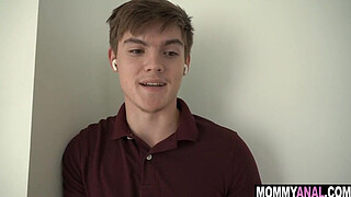 Mature milf invites young guy for anal