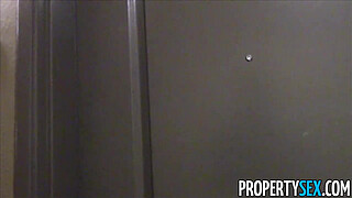 PropertySex - Young real estate agent with big natural tits homemade sex