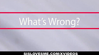 SisLovesMe - Cute Blonde (Anastasia Knight) Caught Masturbating And Fucked