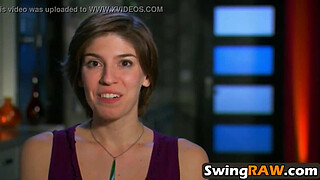 Freshly married couples fuck in their first swinger foursome