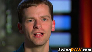 Freshly married couples fuck in their first swinger foursome