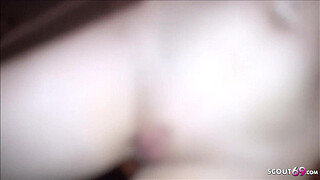 Double Creampie Drip Threesome for German Teen Hooker