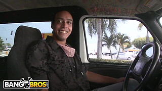 BANGBROS - MILF Pornstar Lisa Ann Rocks The Bang Bus With Her Big Tits and Big Ass!