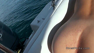 Foursome party fucking on the boat