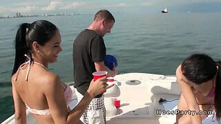 Foursome party fucking on the boat