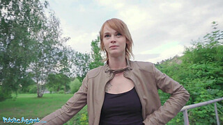 Public Agent Redhead Ariela Donovan fucked in a tunnel