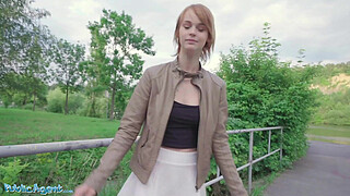 Public Agent Redhead Ariela Donovan fucked in a tunnel