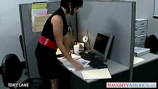 Brunette office babe Tory Lane fucking