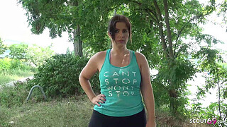 GERMAN SCOUT - BIG ASS BBW MATURE TALK TO FUCK AT STREET CASTING