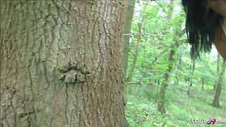 German MILF Sina Velvet Deep Interracial Outdoor Fuck