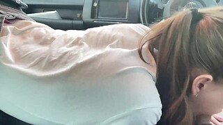 I gave a ride to a student and fucked her in the car