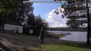 Mouth and pussy of hot girlfriend in lingerie opened for sex