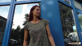 HAUSFRAU FICKEN - Black on white sex and cum on tits with mature German redhead