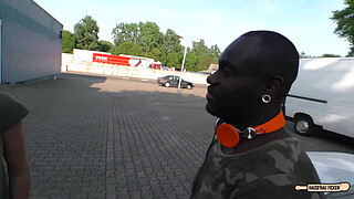 HAUSFRAU FICKEN - Black on white sex and cum on tits with mature German redhead