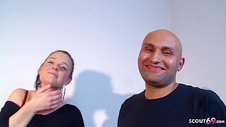 Cuckold Husband Join in First MMF 3Some with own German Wife