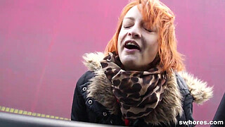 Redhead anorexic punker street whore sucking cock really good