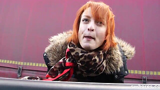 Redhead anorexic punker street whore sucking cock really good