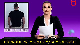 BUMS BESUCH - Hot ebony porn star Josy Black rides cock and blows German amateur