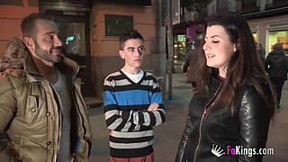 A lesbian babe, a Gay dude and Jordi Enp have a threesome together